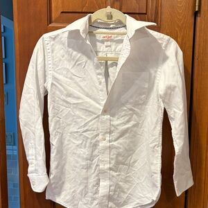 Cat & Jack White boys Button Down dress Shirt SZ 8/10